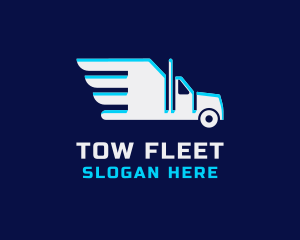 Courier Delivery Truck logo design