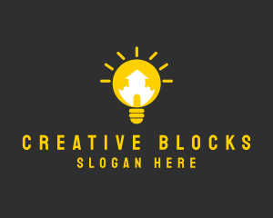 Creative Lightbulb House logo design