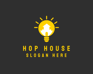 Creative Lightbulb House logo design