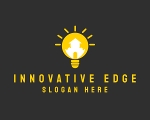 Creative Lightbulb House logo design