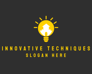 Creative Lightbulb House logo design