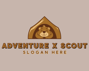 Bear Camper Tent logo design