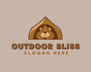 Bear Camper Tent logo design