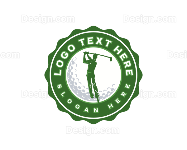 Golfer Athlete Tournament Logo