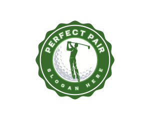 Golfer Athlete Tournament Logo