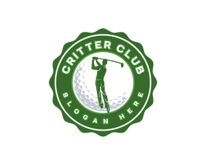 Golfer Athlete Tournament logo design