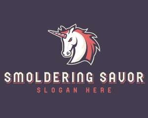 Unicorn Stallion Horse Logo