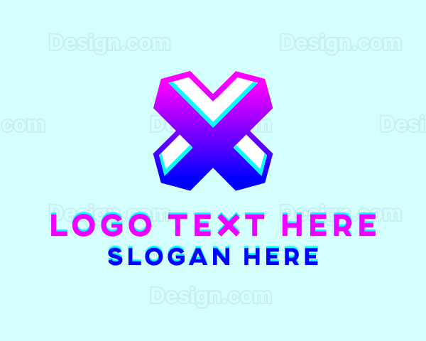 Modern Gaming Letter X Logo