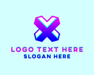 Modern Gaming Letter X logo