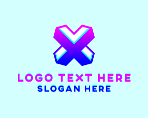 Modern Gaming Letter X Logo