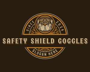 Pet Bulldog Goggles logo design