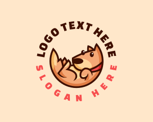 Cute Dog Puppy logo