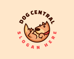 Cute Dog Puppy logo design