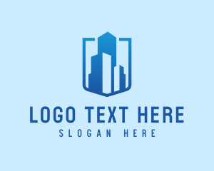 Blue High Rise Buildings logo