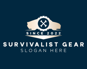 Cog Vehicle Wrench logo design