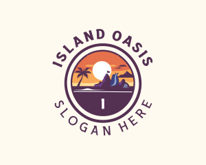 Tourist Travel Island logo design