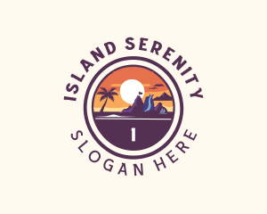 Tourist Travel Island logo design