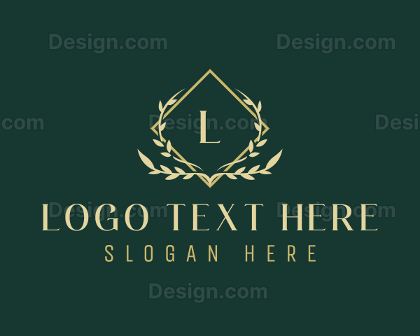 Elegant Ornamental Leaf Logo