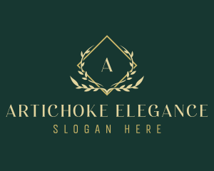  Elegant Ornamental Leaf logo design