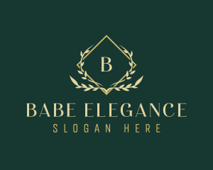  Elegant Ornamental Leaf logo design