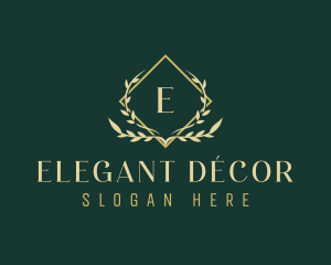  Elegant Ornamental Leaf logo design