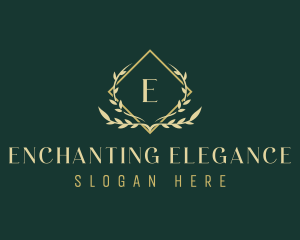  Elegant Ornamental Leaf logo design