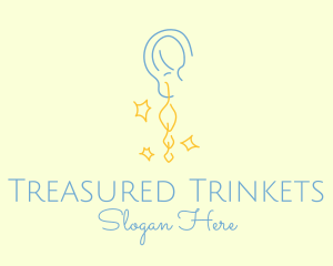 Gold Earring Jewelry  logo
