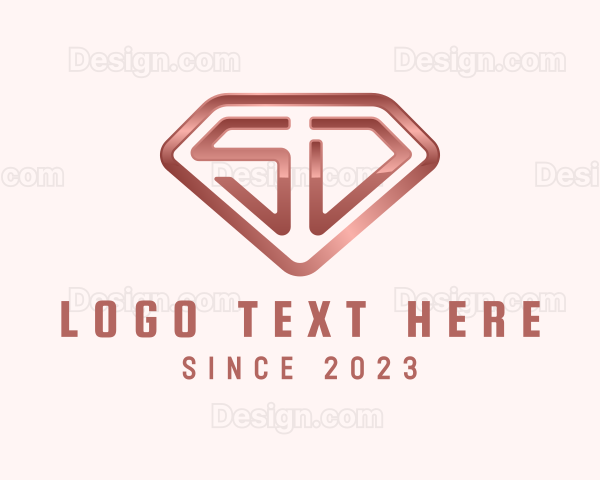 Crystal Letter SD Monogram Logo
