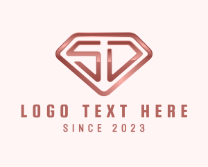 Crystal Letter SD Monogram logo