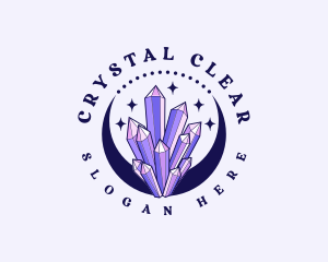 Mystical Crystal Moon logo design