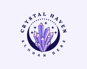 Mystical Crystal Moon logo design