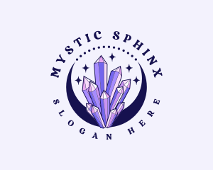 Mystical Crystal Moon logo design