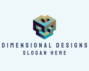 Geometric 3D Block logo