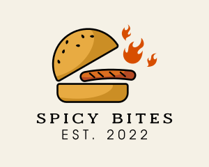 Spicy Beef Burger  logo design