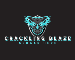 Rhino Blazing Eyes logo design