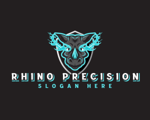 Rhino Blazing Eyes logo design