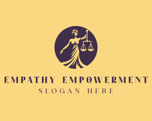 Attorney Woman Justice logo design