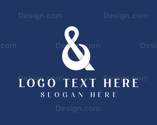 Stylish Modern Ampersand Logo