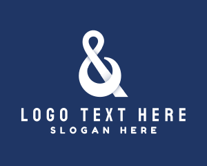 Font - Stylish Modern Ampersand logo design