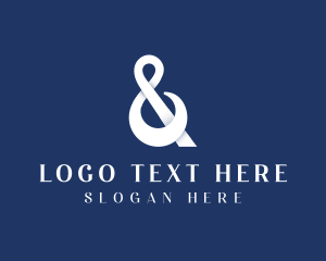 Stylish Modern Ampersand logo