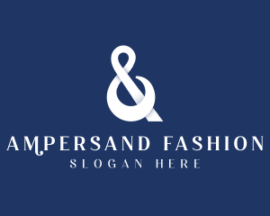 Stylish Modern Ampersand logo design