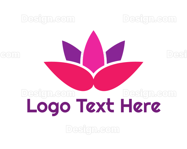 Abstract Lotus Flower Logo