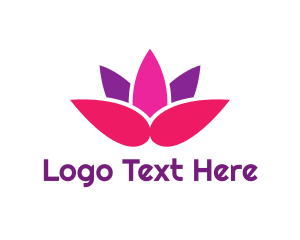 Abstract Lotus Flower logo