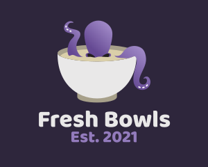 Purple Octopus Soup logo design