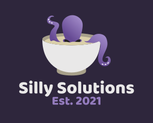 Purple Octopus Soup logo design