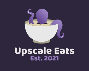 Purple Octopus Soup logo design