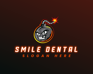 Naughty Smile Bomb logo design