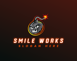 Naughty Smile Bomb logo design