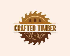 Wood Saw Carpentry logo design