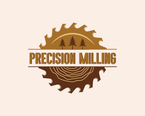 Wood Saw Carpentry logo design